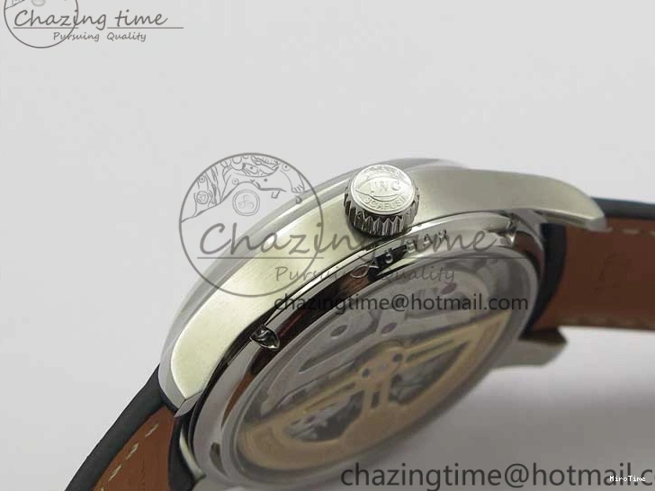 MIROTIME 0228 Portugieser Perpetual Calendar IW503401 V9F 1:1 Best Edition Blue Dial on Black Leather Strap A Contemporary 7114